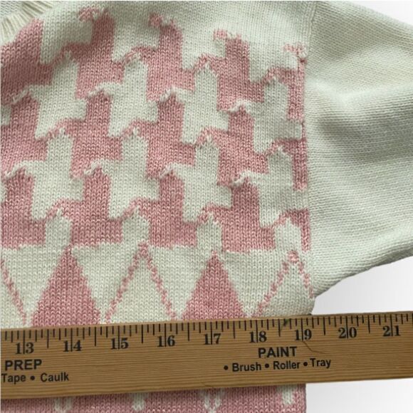 Marisa Christina classics Argyle houndstooth pattern cardigan size M 377 - Picture 3 of 5